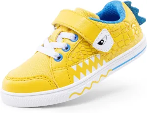 DREAM PAIRS Boys Sneakers Little Kids Toddler Shoes Storybook Causal Walking Shoes Non-Slip with Hook and Loop