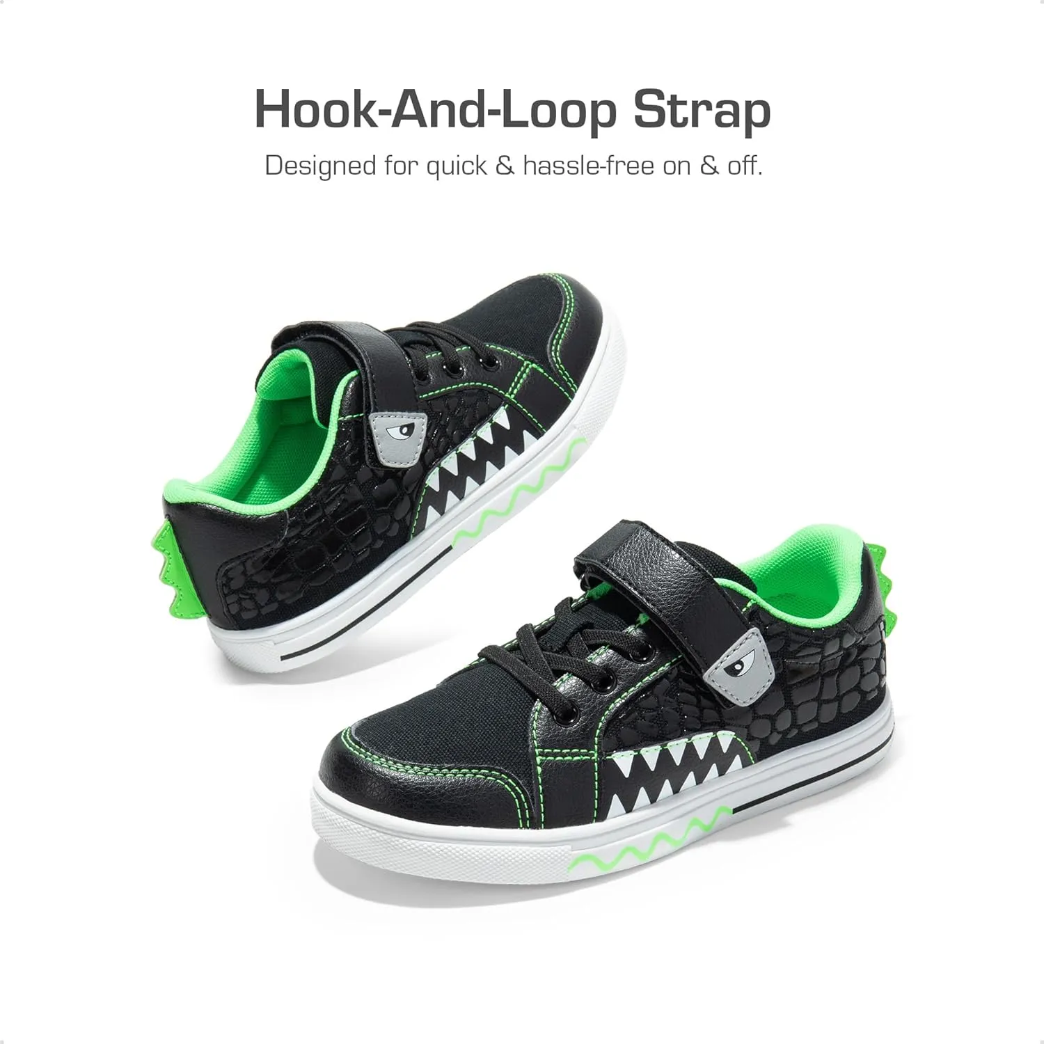 DREAM PAIRS Boys Sneakers Little Kids Toddler Shoes Storybook Causal Walking Shoes Non-Slip with Hook and Loop