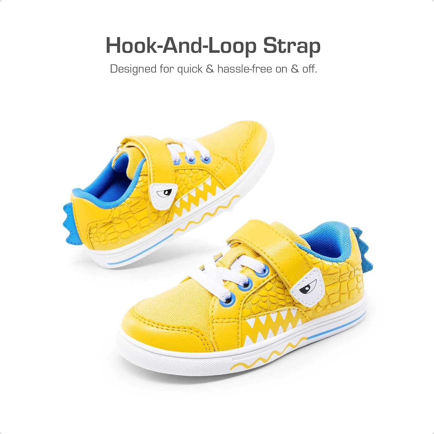 DREAM PAIRS Boys Sneakers Little Kids Toddler Shoes Storybook Causal Walking Shoes Non-Slip with Hook and Loop