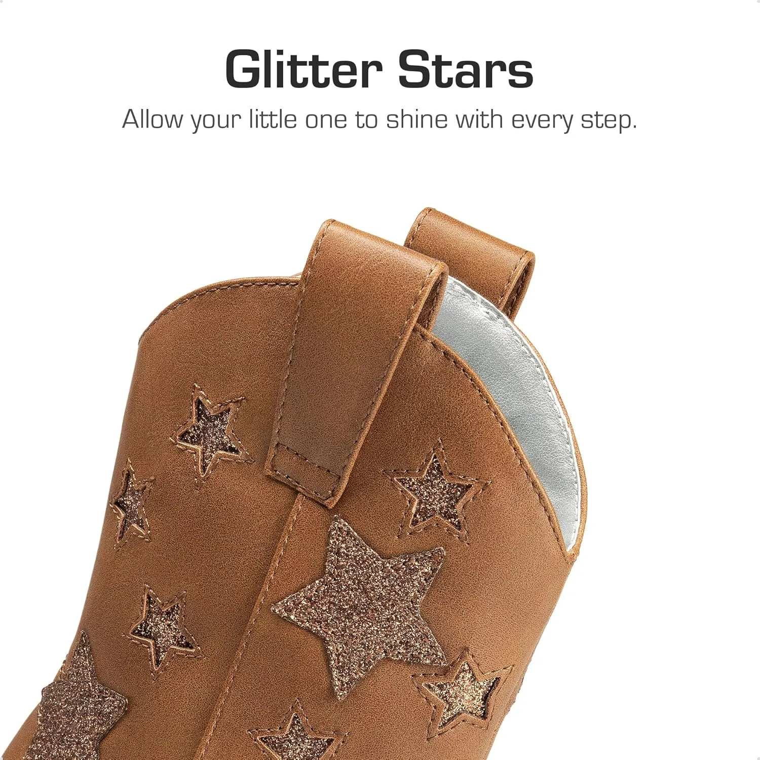 DREAM PAIRS Girls Cowgirl Boots Cowboy Western Mid Calf Star Boots for Kids