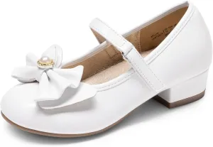 DREAM PAIRS Girls Dress Shoes Princess Shoes for Toddler Little Girl Mary Jane Low Heels Glitter Flower Party Wedding Footwear