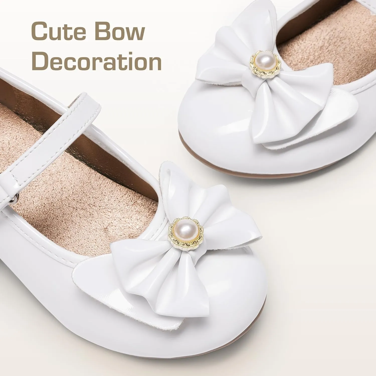 DREAM PAIRS Girls Dress Shoes Princess Shoes for Toddler Little Girl Mary Jane Low Heels Glitter Flower Party Wedding Footwear