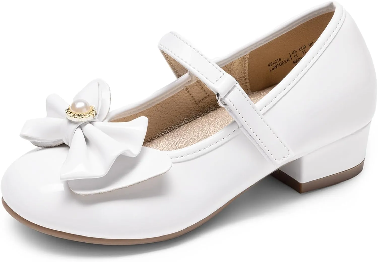 DREAM PAIRS Girls Dress Shoes Princess Shoes for Toddler Little Girl Mary Jane Low Heels Glitter Flower Party Wedding Footwear