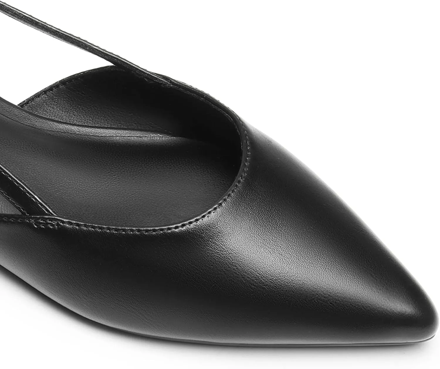 DREAM PAIRS Slingback Flats for Women, Pointed-Toe Elegant Women's Ballet Flats with Buckle Strap, Classic Low Heel Dress Shoes for Casual Work Office Party