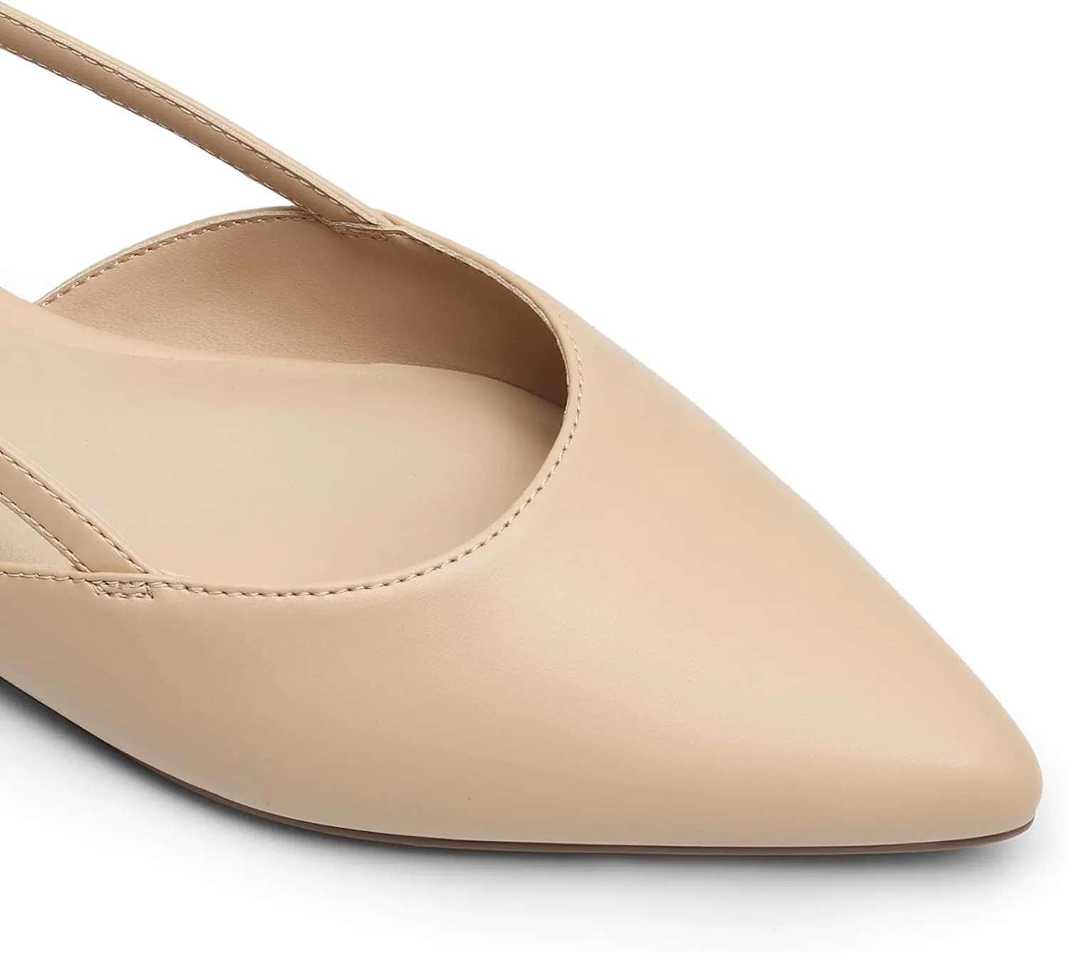 DREAM PAIRS Slingback Flats for Women, Pointed-Toe Elegant Women's Ballet Flats with Buckle Strap, Classic Low Heel Dress Shoes for Casual Work Office Party
