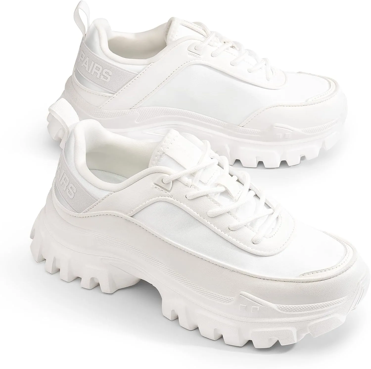 DREAM PAIRS Women Platform Chunky Fashion Sneakers Walking Lace-Up Comfortable Sport Stylish Lightweight Classic Casual Work Tennis Shoes