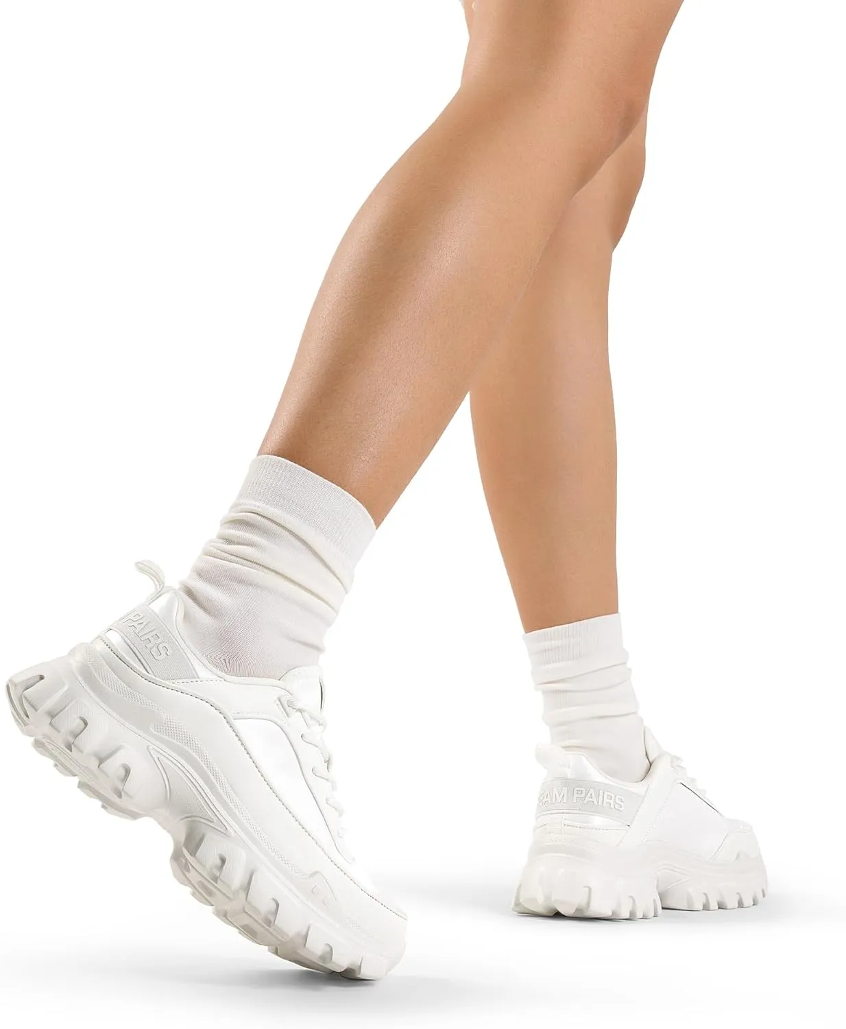DREAM PAIRS Women Platform Chunky Fashion Sneakers Walking Lace-Up Comfortable Sport Stylish Lightweight Classic Casual Work Tennis Shoes