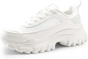 DREAM PAIRS Women Platform Chunky Fashion Sneakers Walking Lace-Up Comfortable Sport Stylish Lightweight Classic Casual Work Tennis Shoes