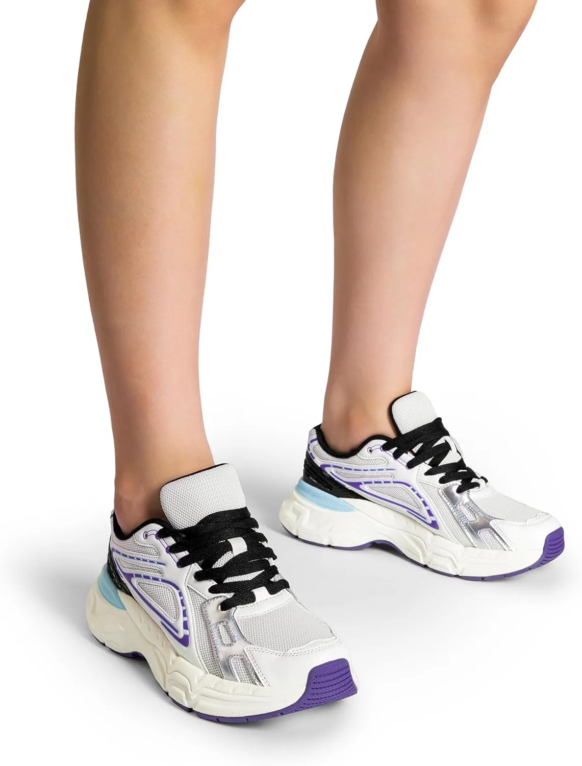 DREAM PAIRS Women's Platform Chunky Liv Fashion Sneakers Walking Lace-Up Comfortable Y2K-Style Sneakers Workout Sport Work Casual Tennis Shoes