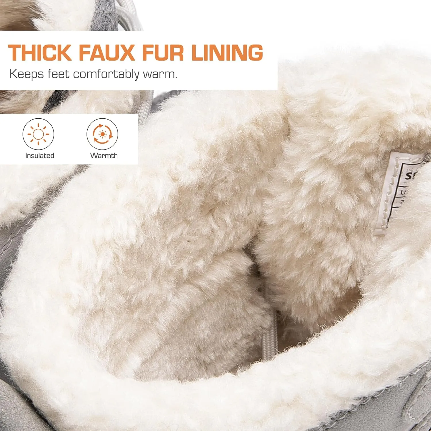 DREAM PAIRS Womens Winter Boots Cozy Faux Fur Anti-Slip Snow Boots Lace Up Comfort Stylish Ankle Booties for Cold Weather City Walk