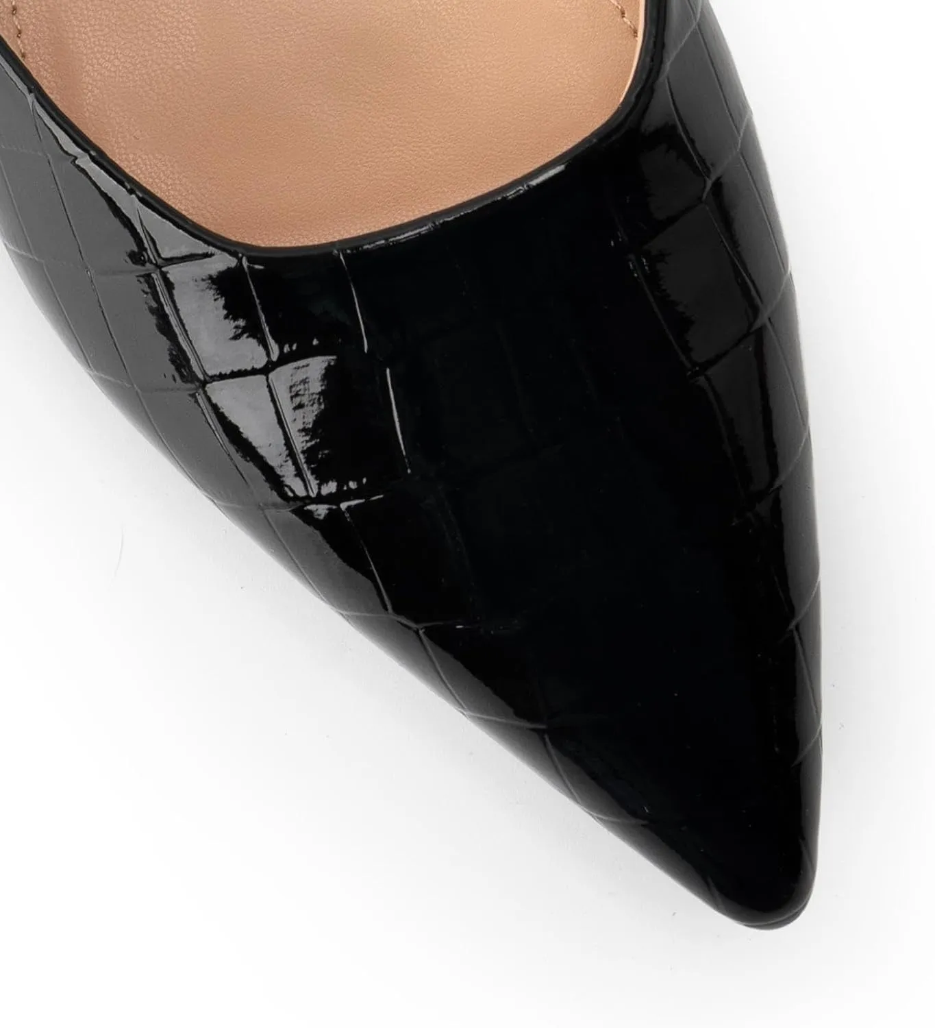 DREAMCIA White Slingback Flats for Women Pointy Toe Flats Slip On