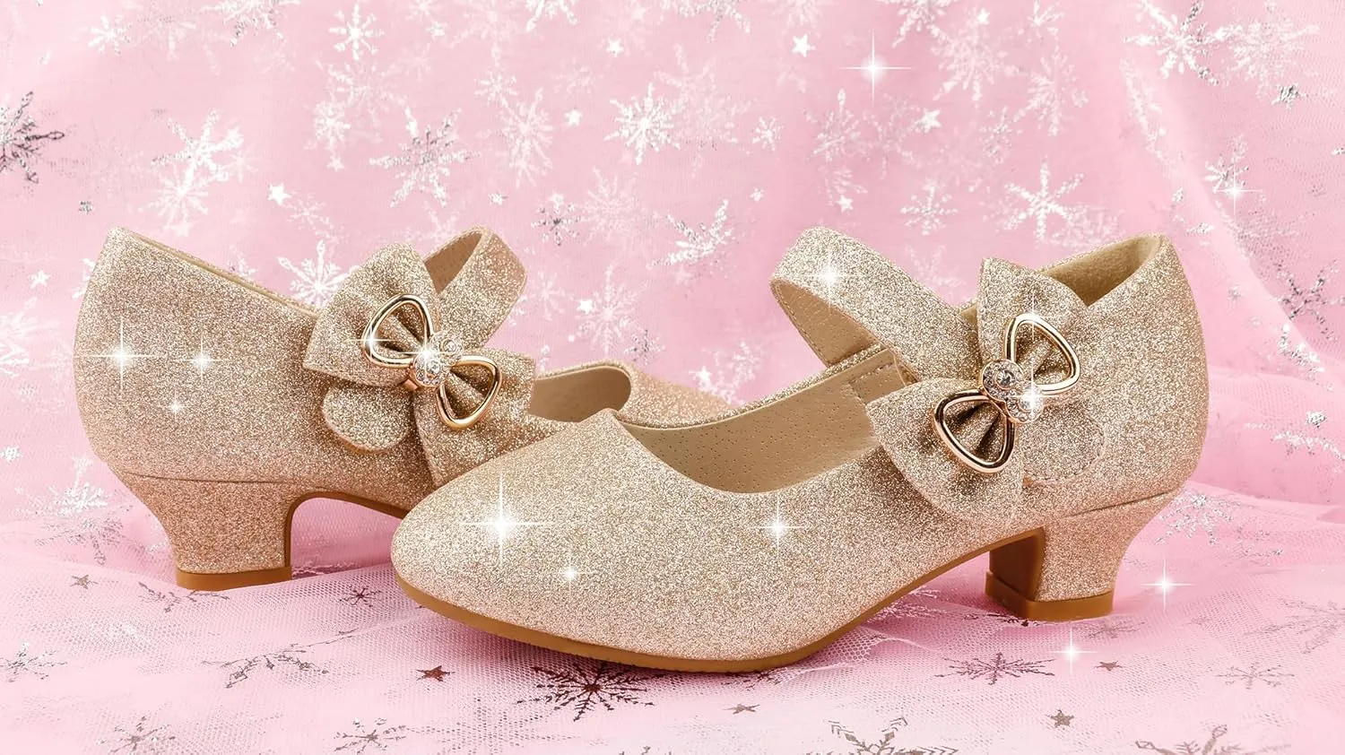 Eithy Girls Dress Shoes Low Heel Bow Princess Summer Flats Sandals Toddler/Little Kid/Big Kid