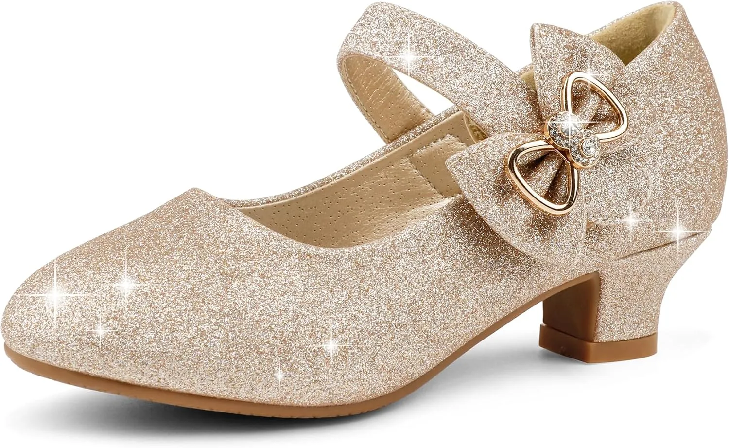 Eithy Girls Dress Shoes Low Heel Bow Princess Summer Flats Sandals Toddler/Little Kid/Big Kid