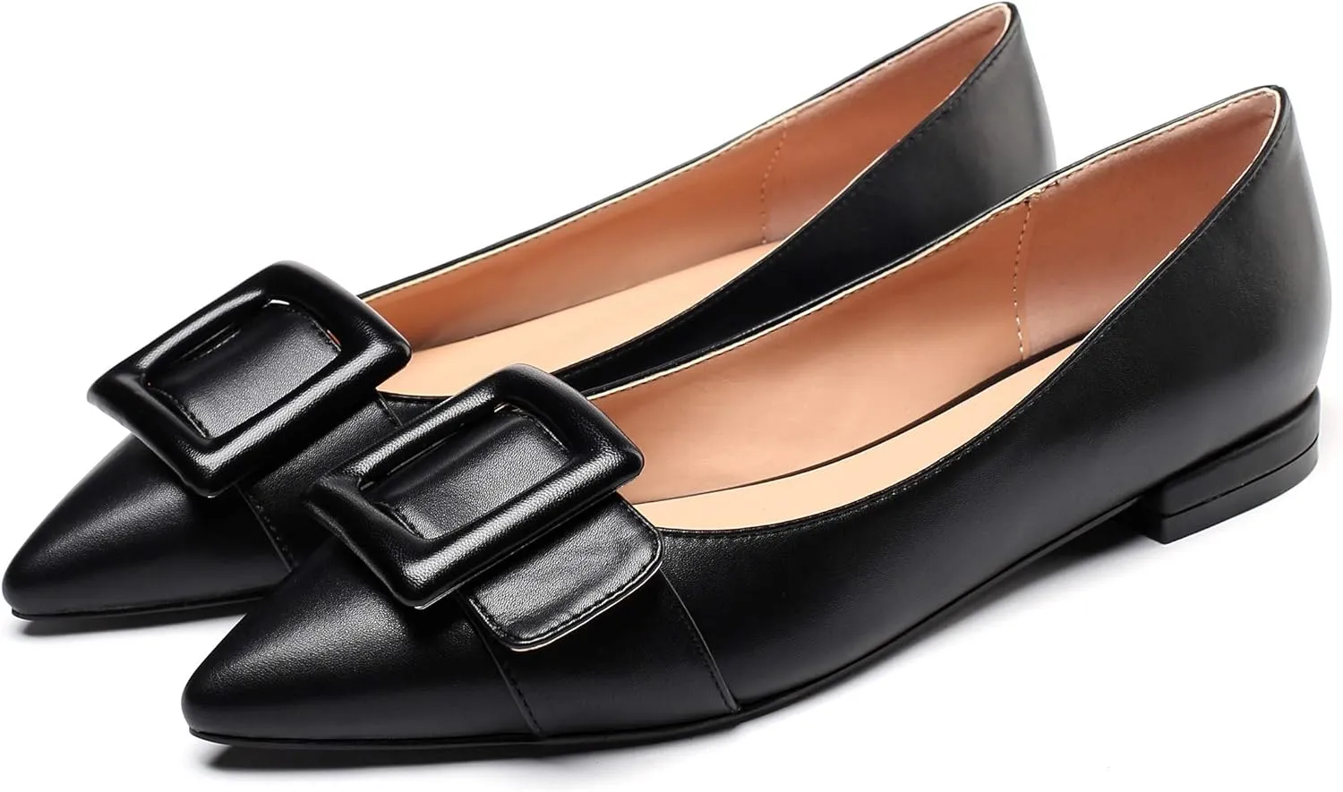Eldof Women's Flats, Pointed Toe Flats Pumps, Buckle Flats Pumps, Walking Dress Office Classic Comfortable Flats
