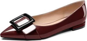 Eldof Women's Flats, Pointed Toe Flats Pumps, Buckle Flats Pumps, Walking Dress Office Classic Comfortable Flats
