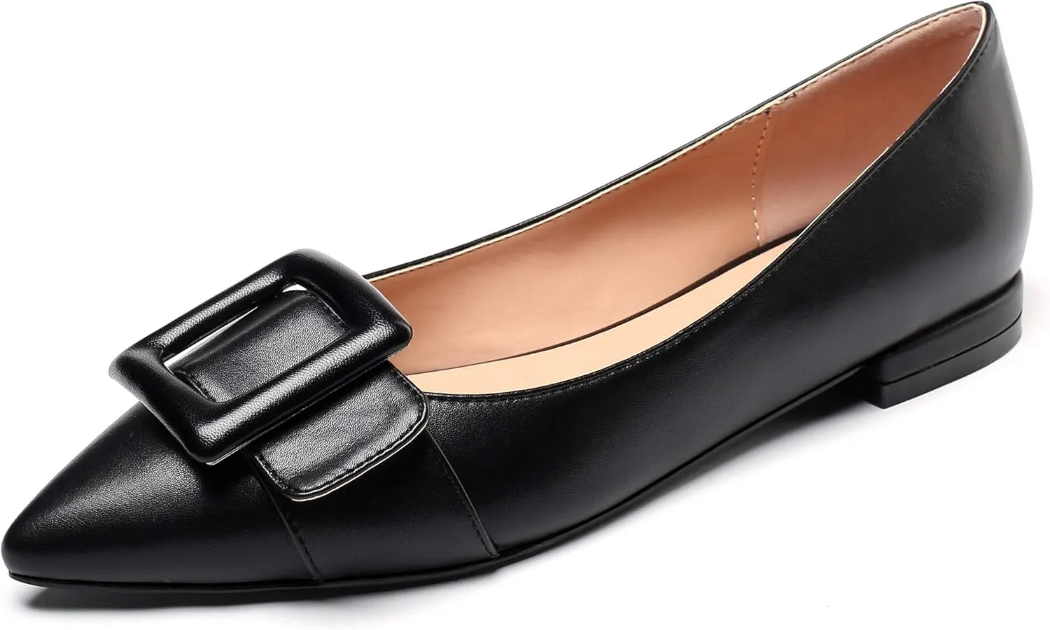 Eldof Women's Flats, Pointed Toe Flats Pumps, Buckle Flats Pumps, Walking Dress Office Classic Comfortable Flats