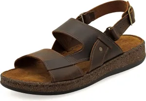 Emmanuela Ancient Greek Style Leather Sandals for Men, Handmade Leather Open Toe Men's Sandals, Quality Adjustable Buckle Summer Shoes