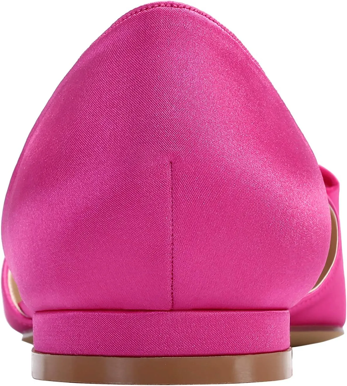 ERIJUNOR Comfortable Low Heel Wedding Shoes with Bow Knot D’orsay Pointy Toe Flats