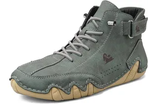 Explorer Waterproof Lightweight Mens Outdoor Shoes for Hiking Italian Handmade Suede High Top Boots Non-Slip Barefoot Ankle Boots