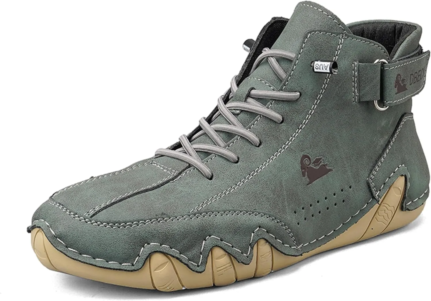 Explorer Waterproof Lightweight Mens Outdoor Shoes for Hiking Italian Handmade Suede High Top Boots Non-Slip Barefoot Ankle Boots