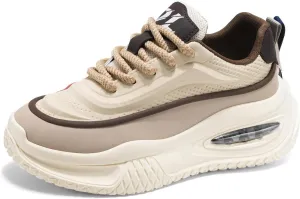 Exusiai Men's Walking Chunky Shoes Fashion Breathable Non Slip Chunky Sneakers Outdoor Workout School Tennis Travel