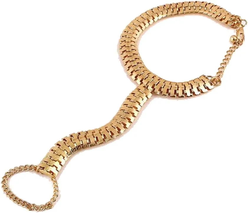 Fashion Jewelry ~ 1 Pc. Barefoot Sandals Chain Toe Ring Anklet for women Casual (JB2016-GLD Ur)