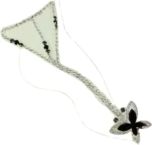 Fashion Jewelry ~ Barefoot Sandals ~ Set of 2 Black Crystal Butterfly Toe Ring Anklet (Pair) for Women (123880BK)