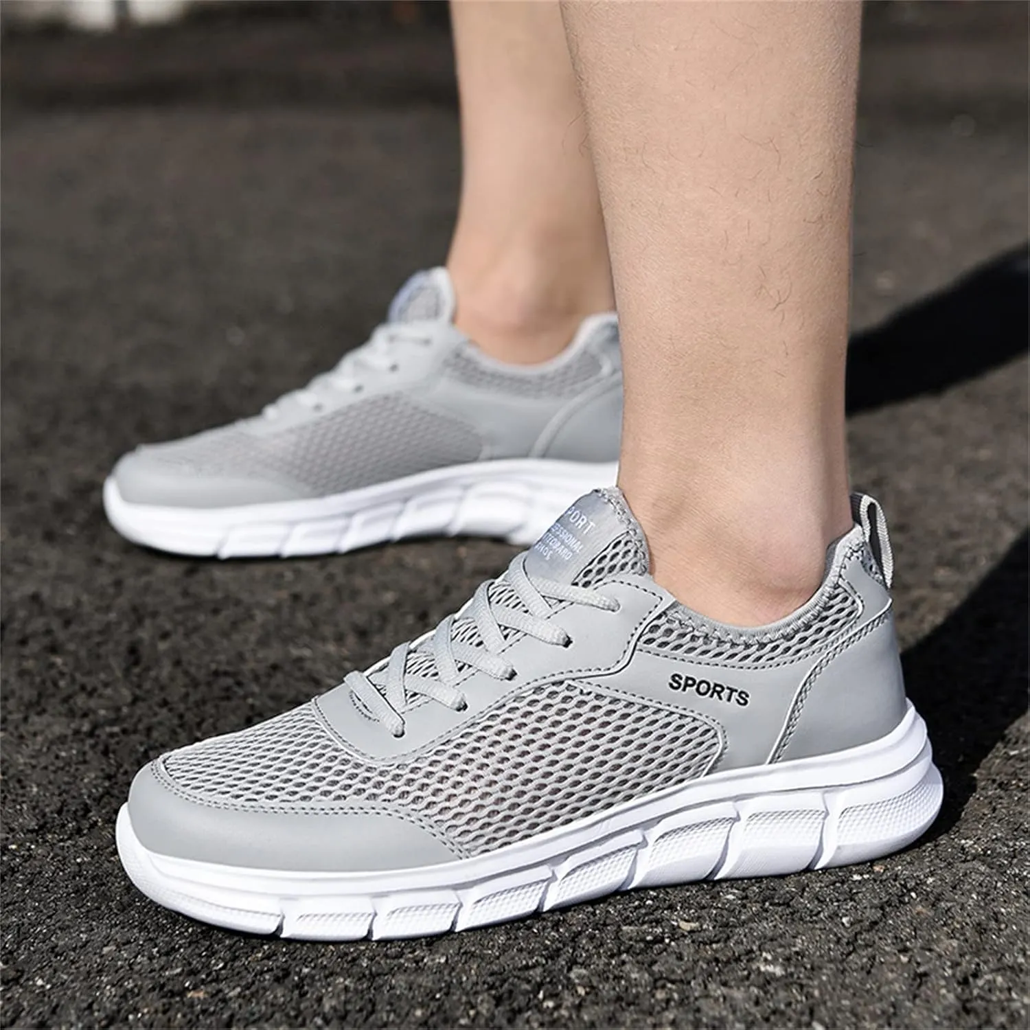 Fashion Summer Men Breathable Mesh Flat Elastic Casual Shoes Mens Sneaker Shoes