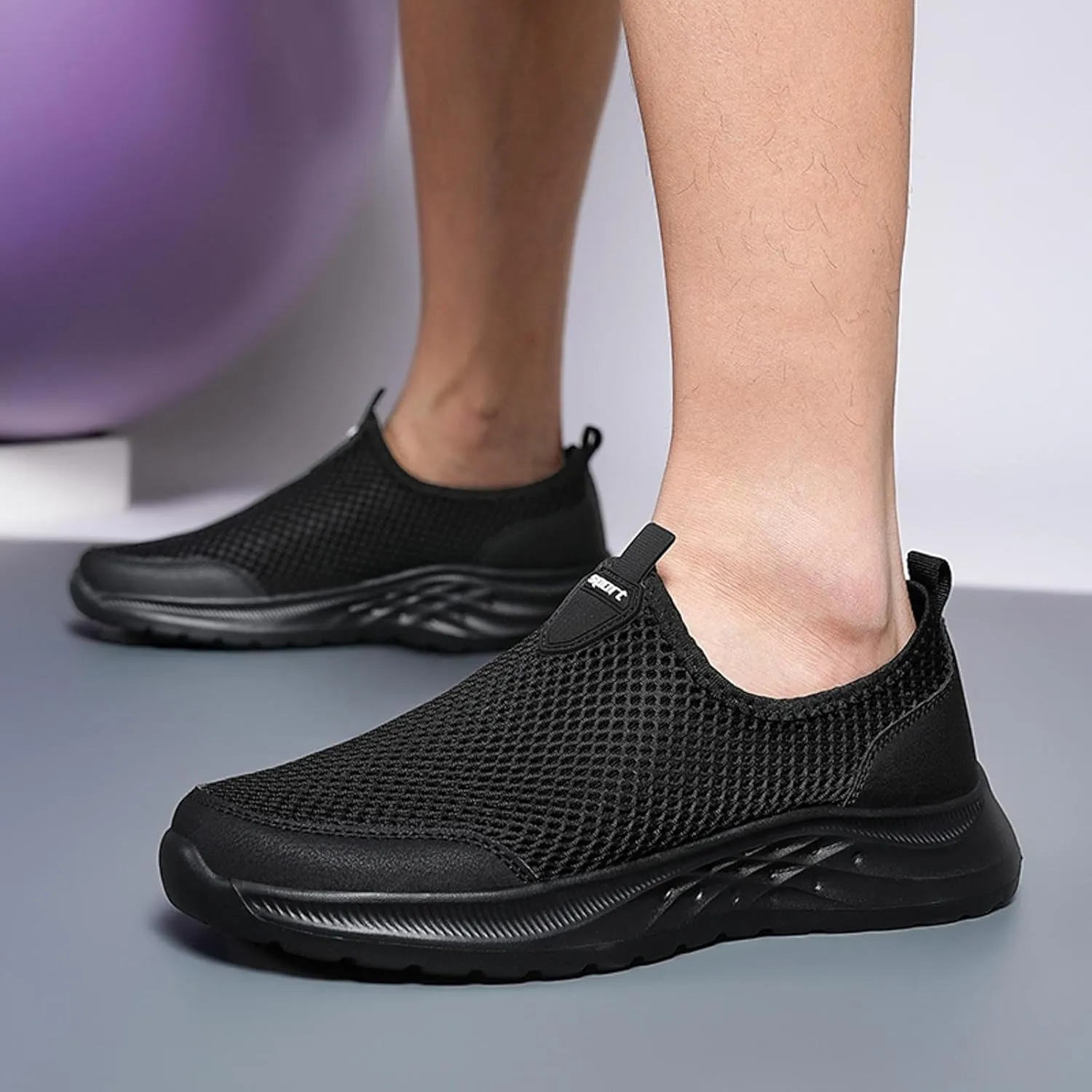 Fashion Summer Men Breathable Mesh Shallow Lace Up Casual Shoes Sneaker Odor Eliminator for Men's Sneaker