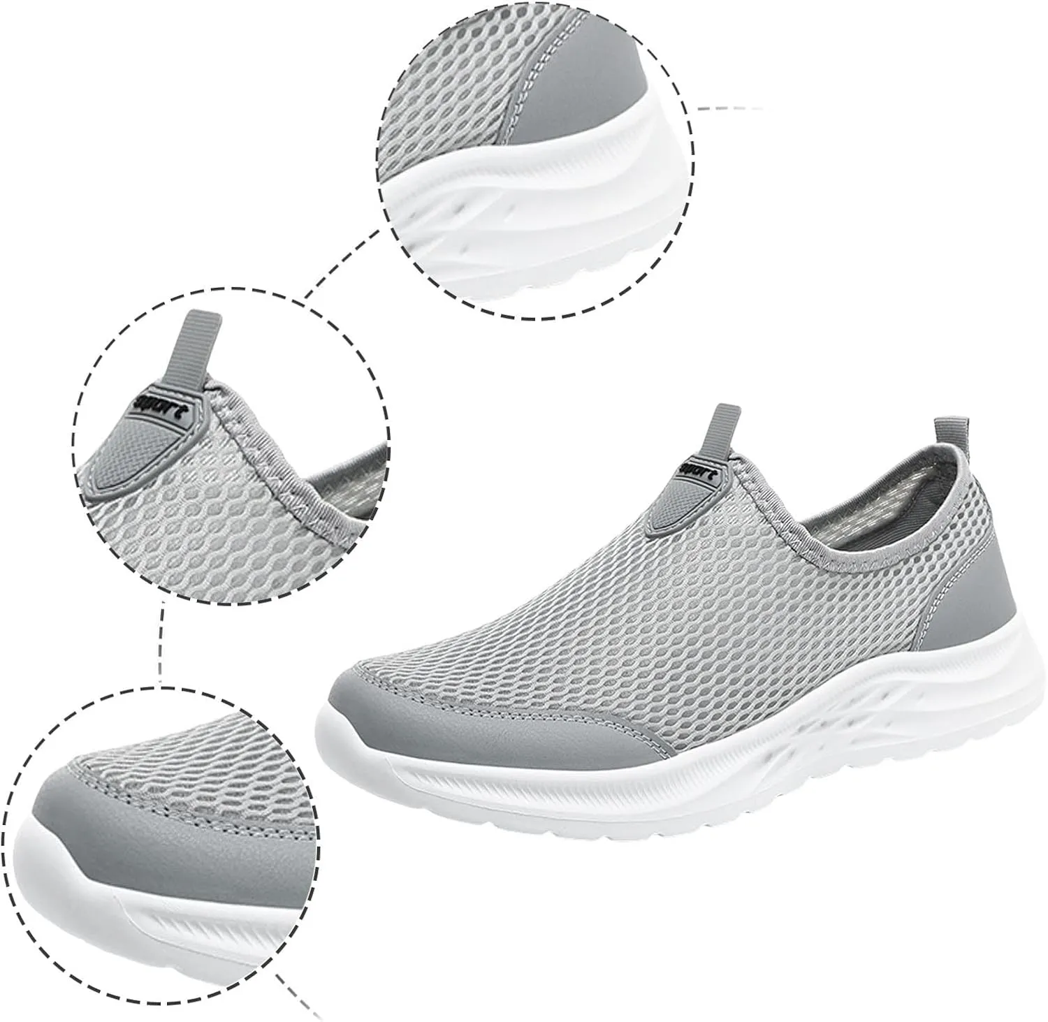 Fashion Summer Men Breathable Mesh Shallow Lace Up Casual Shoes Sneaker Odor Eliminator for Men's Sneaker