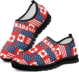 Fashion Walking Shoes for Womens Girls Classic Outdoor Sneakers Breathable Running Slip-On Loafers for Workout Size 5.5-11.5 Black Sole