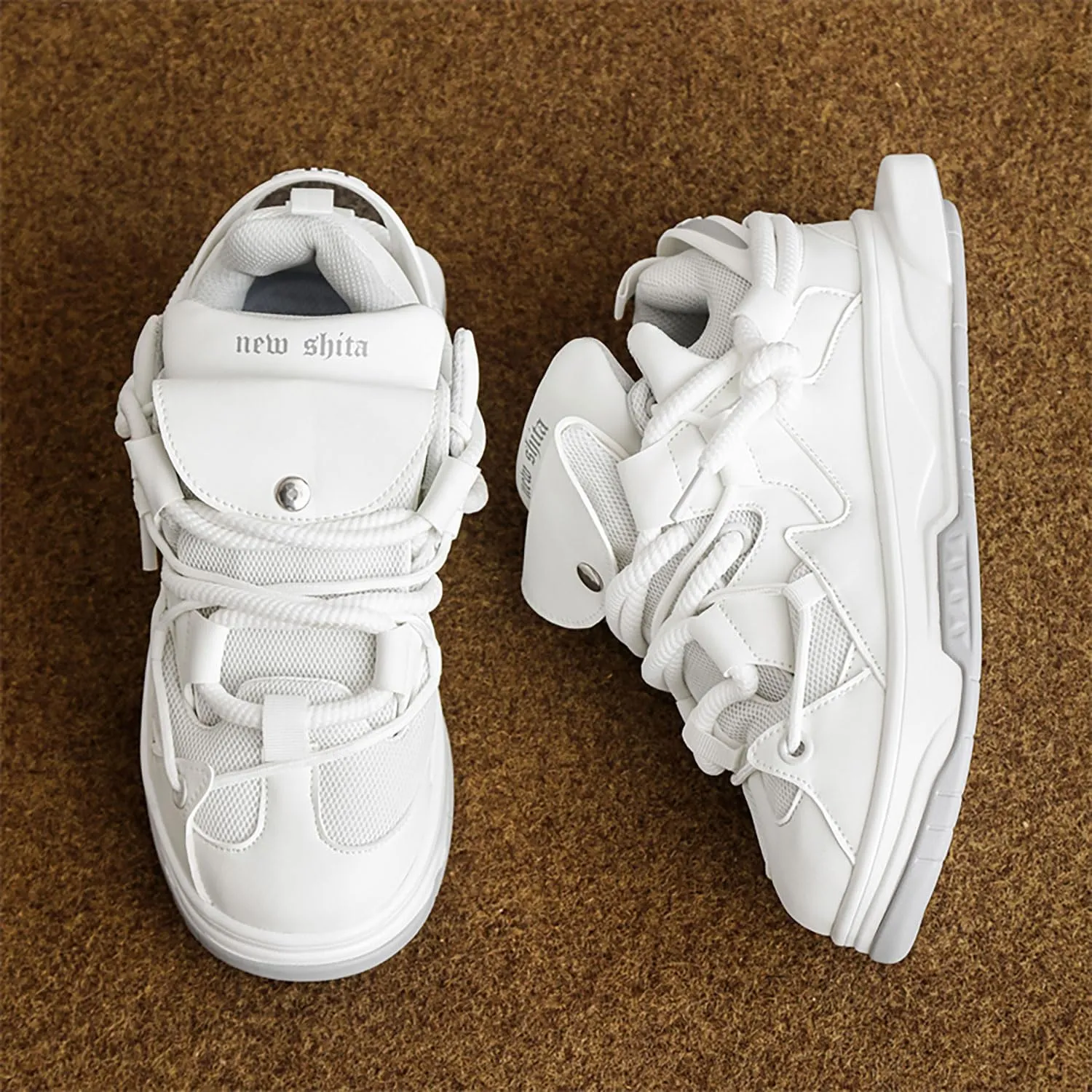 Fashion Women’s Chunky Platform Sneakers Lightweight Breathable Height Increasing Footwear Unisex Casual Walking Running Tennis Shoes