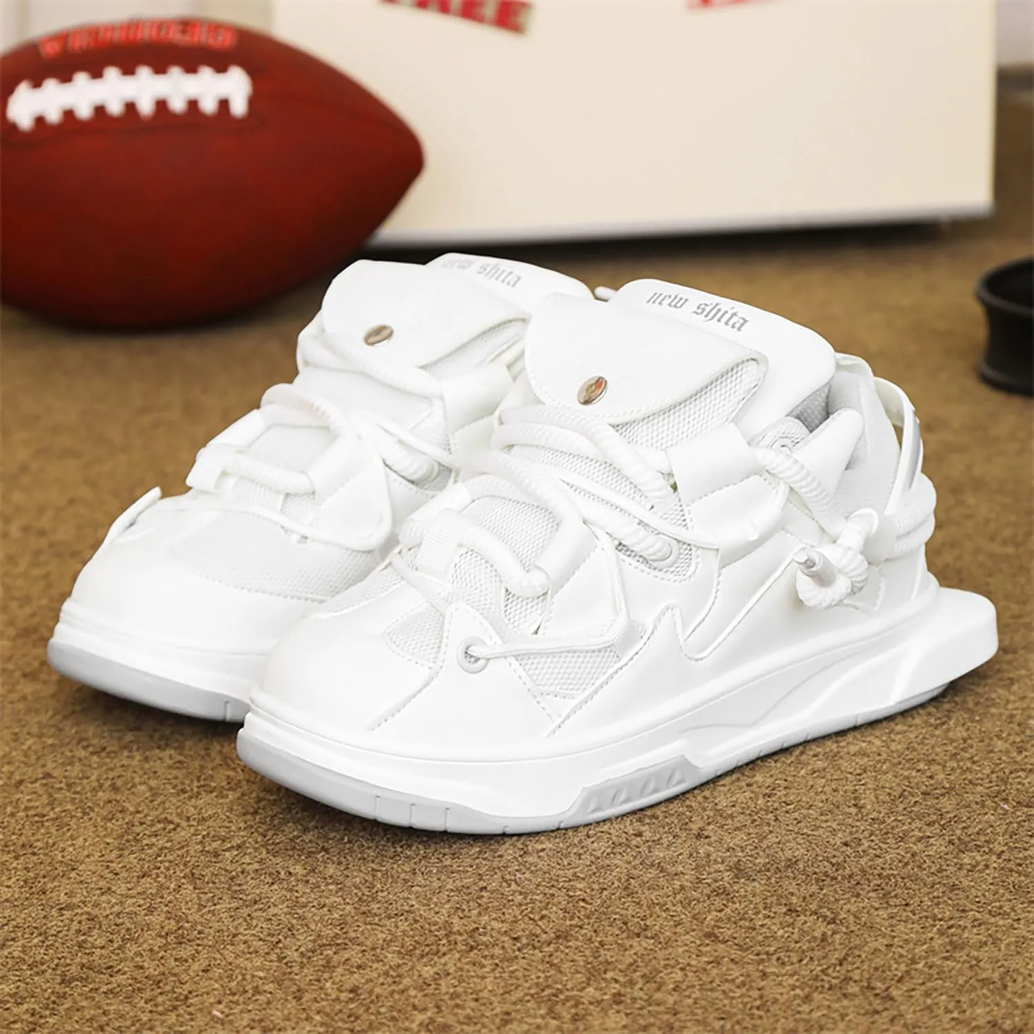 Fashion Women’s Chunky Platform Sneakers Lightweight Breathable Height Increasing Footwear Unisex Casual Walking Running Tennis Shoes