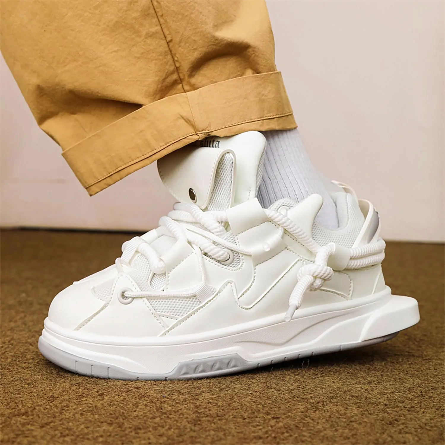 Fashion Women’s Chunky Platform Sneakers Lightweight Breathable Height Increasing Footwear Unisex Casual Walking Running Tennis Shoes