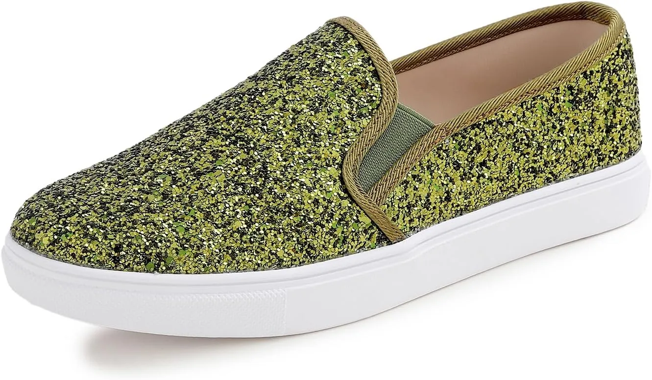 FEVERSOLE Women's Fashion Slip-On Sneaker Casual Flat Loafers