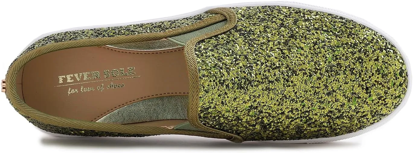 FEVERSOLE Women's Fashion Slip-On Sneaker Casual Flat Loafers