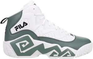 Fila Men's MB Basketball Sneakers Shoes, High-Top Ankle Support, Chunky Sole (White/Dark Forest/Black, 11.5)