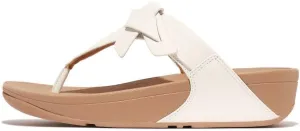 FitFlop Women's Lulu Folded-Knot Leather Toe-Post Sandals Wedge