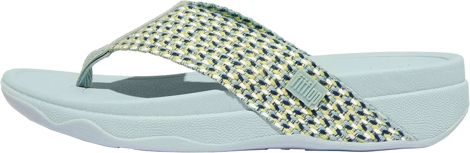 FitFlop Women's Surfa Multi-Tone Webbing Toe-Post Sandals Wedge