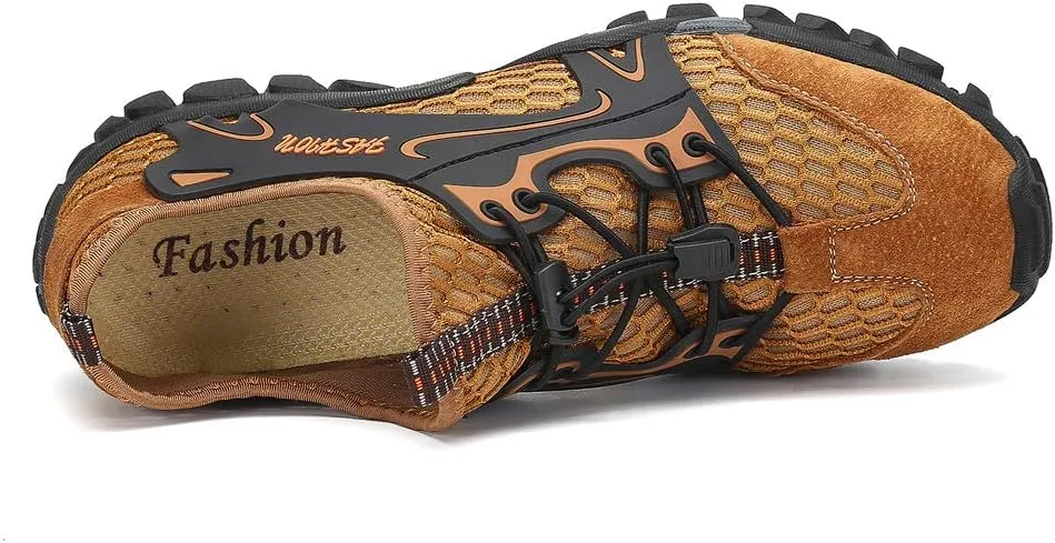 FLARUT Men's Sandals Barefoot Hiking Shoes Quick Dry Breathable Mesh Lightweight Outdoor Training Water Walking Shoes