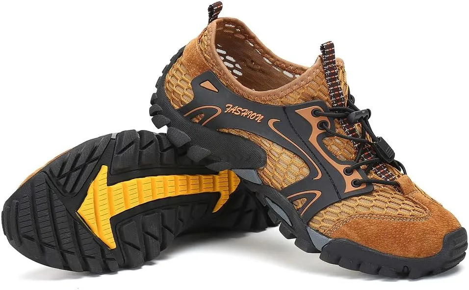 FLARUT Men's Sandals Barefoot Hiking Shoes Quick Dry Breathable Mesh Lightweight Outdoor Training Water Walking Shoes