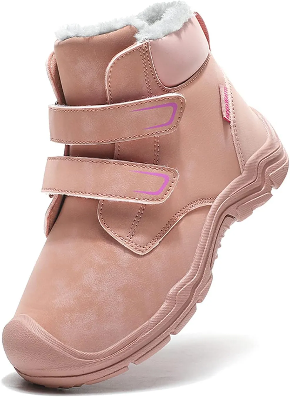 FLIOZY Kids Snow Boots Boys Girls Winter Warm Lined Hiking Walking Boots Outdoor Non-Slip Trekking Shoes Ankle Boots