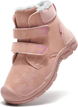 FLIOZY Kids Snow Boots Boys Girls Winter Warm Lined Hiking Walking Boots Outdoor Non-Slip Trekking Shoes Ankle Boots