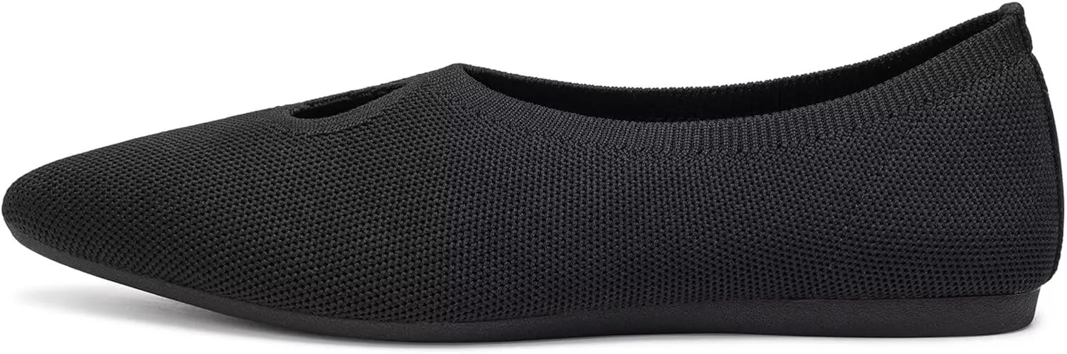 Frank Mully Women's Ballet Flats Teardrop Upper Pointed Toe Lightweight Flats for Women Comfortable Slip on Flats for Work Wedding Office