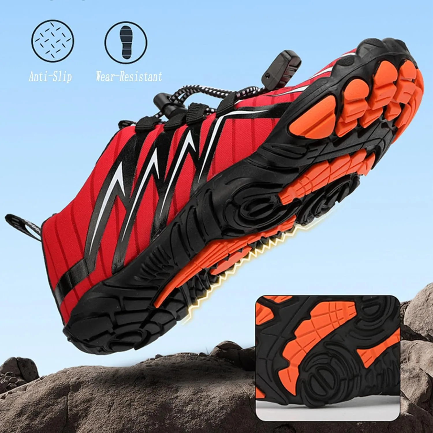 Giltpeak Hike Barefoot Womens Winter Boots, Non-Slip Walking Snow Boots for Men, Waterproof Hiking Shoes Outdoor