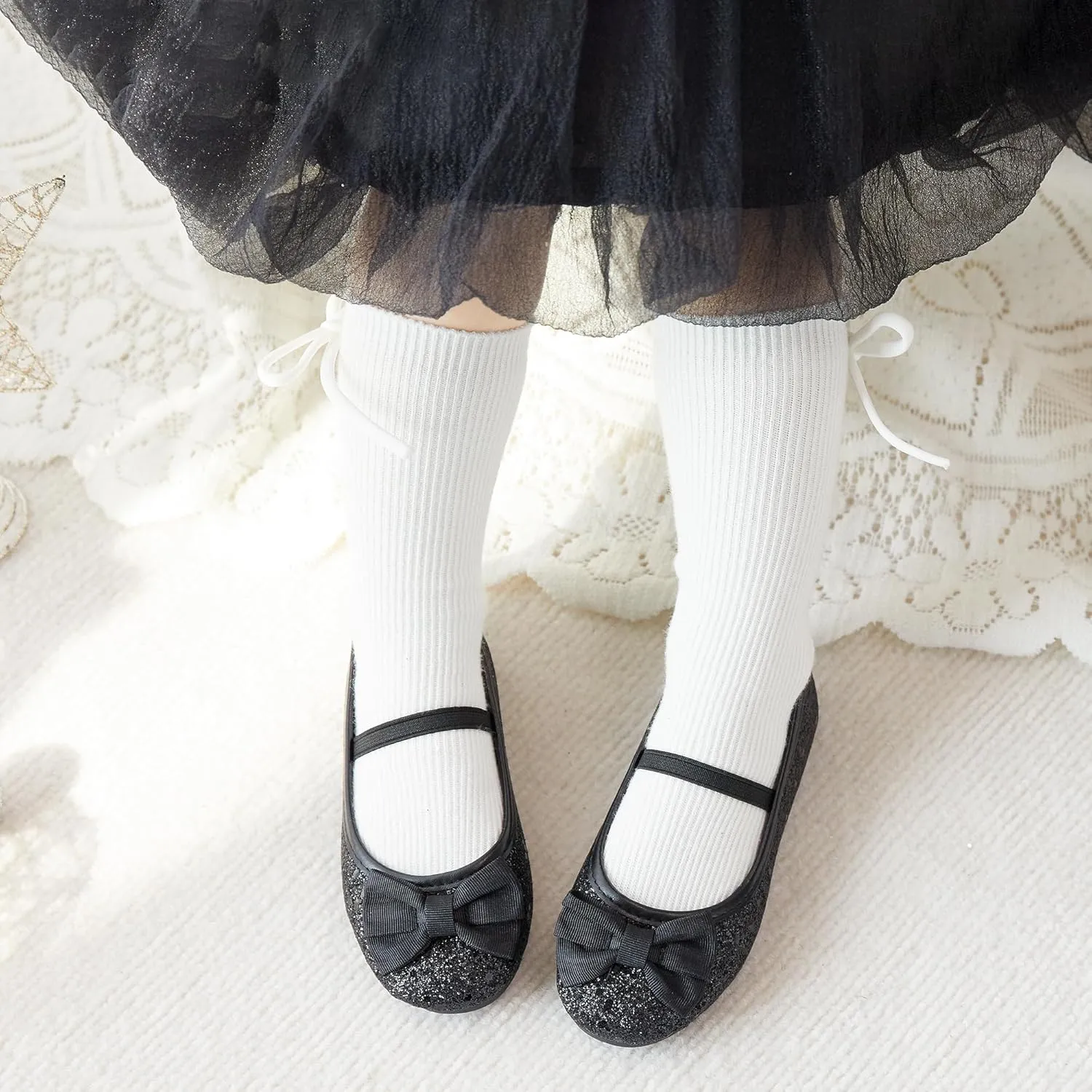 GINFIVE Toddler Girls Dress Shoes Little Girls Mary Janes Ballerina Flats Shoes Toddler