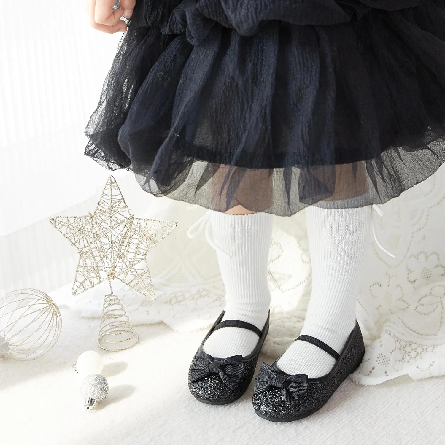 GINFIVE Toddler Girls Dress Shoes Little Girls Mary Janes Ballerina Flats Shoes Toddler