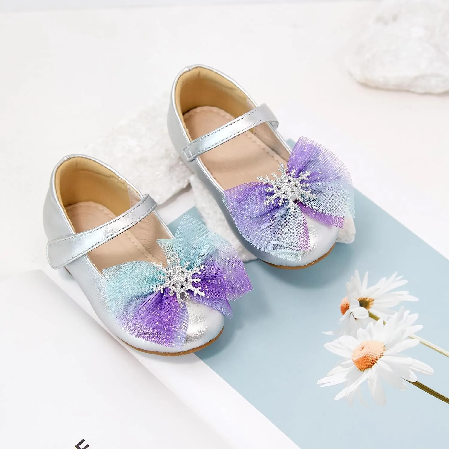 GINFIVE Toddler Girls Dress Shoes Little Girls Mary Janes Ballerina Flats Shoes Toddler