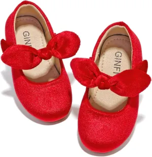 GINFIVE Toddler Girls Dress Shoes Mary Janes Ballerina Flats for Girls Shoes Toddler