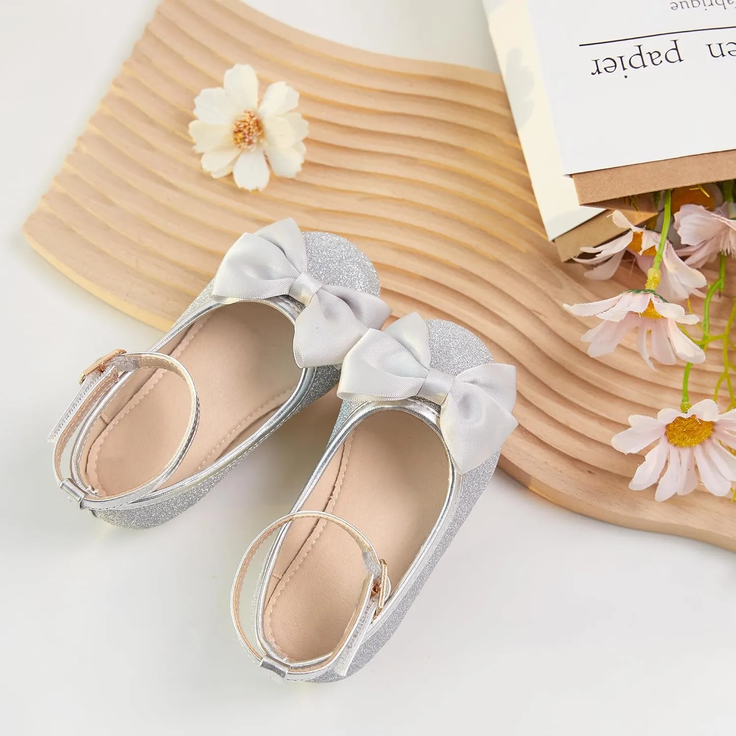 GINFIVE Toddler Girls Dress Shoes Mary Janes Ballerina Flats for Girls Shoes Toddler